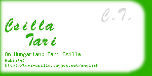 csilla tari business card